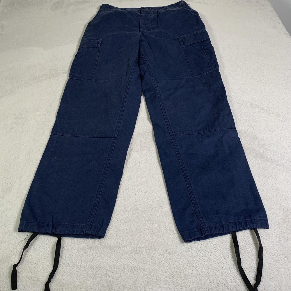 Propper Pants Mens Small 30x31 Blue‎ Cargo Canvas Tactical Workwear Drawstring